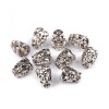 Set 10 terminatii metalice pentru snur 4,5 mm Argintiu, Crisalida