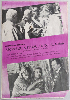 Secretul sistemului de alarma - Afis cinema Romaniafilm film DEFA Berlin 1986 foto