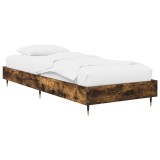 vidaXL Cadru de pat Stejar fumuriu 80 x 200 cm Lemn prelucrat 8009047