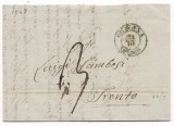Italy 1848 Cover + Content Lombardo Veneto Verona Trento D.755