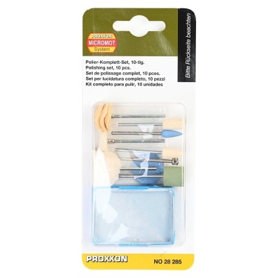 Set pentru slefuire fina si lustruirea Micromot Proxxon 28285, 10 piese foto
