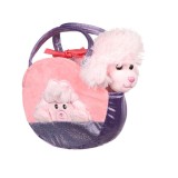 Jucarie catel roz, in geanta, pentru copii, 20x8x23 cm, Oem