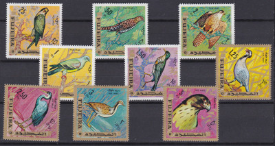 DB1 Fauna Pasari 1969 Fujeira 9 v. MNH foto