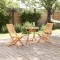 vidaXL Set Bistro Pliabil 3 pcs Maro lemn masiv de acacia