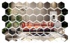 Set 64 Oglinzi Acrilice Decorative Autoadezive DAVIDAMI CONCEPT&reg; model Hexagon, dimensiune 18.5 cm x 16 cm x