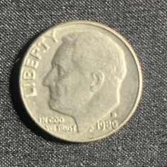 Moneda One Dime 1980 USA