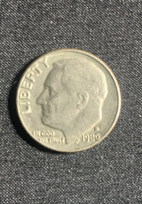 Moneda One Dime 1980 USA foto