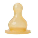 Tetină rotundă din latex pentru lapte, 0-24 luni, 14302, Baby Nova