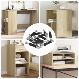 vidaXL Șurub pentru &Icirc;ncuietoare Cam 12 pcs Argintiu și Negru Metal 864362