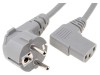 Cablu Alimentare 3x1mm&sup2; cu Ștecăr Unghiular și Conector IEC C13