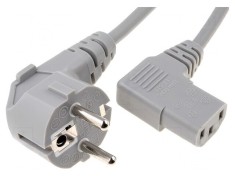 Cablu Alimentare 3x1mm? cu ?tecar In Unghi ?i Conector IEC C13 90? foto
