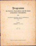 C1033 Programm des Honterus-Gymnasiums und der damit verbundenen Lehranstalten, 1913, Brașov