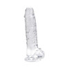 Loving Joy 7 Inch Dildo with Balls Clear