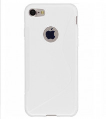 Carcasa Husa de protectie Apple iPhone 7 S-line, Alb foto
