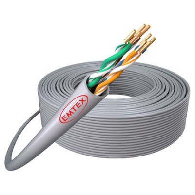 CABLU UTP CAT5E CUPRU 24AWG 305M EMTEX foto