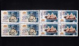 RO 2004 ,LP 1627 , &quot;550 ani n. Amerigo Vespucci &quot; , serie bloc de 4 ,MNH, Nestampilat