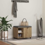 vidaXL Bancă pentru hol cu pernă Stejar Artizanal 60 x 38 x 46 cm 891503