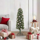 vidaXL Brad de Crăciun artificial Verde 120 cm PVC și oțel și plastic 3394923