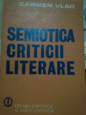 Carmen Vlad - Semiotica criticii literare foto