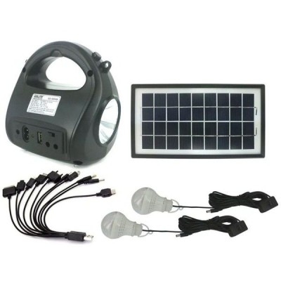 Kit sistem solar cu stick USB si card de memorie GDLITE GD-8009 foto