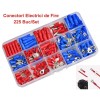 Set 225 Papuci Conectori Electrici Fire, Auto, Moto, Panouri Solare - Izolati, Mama, Tata, Inel, Furculita, Cap Fir