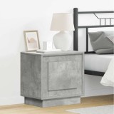 vidaXL Dulap de noapte cu Gri beton 44 x 34.5 x 45 cm Lemn compozit