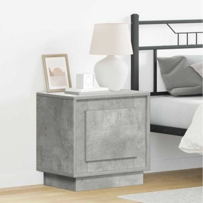 vidaXL Dulap de noapte cu Gri beton 44 x 34.5 x 45 cm Lemn compozit 869568 foto