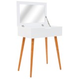 VidaXL Masă de toaletă cu oglindă, MDF, 60 x 40 x 75 cm