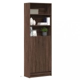 VidaXL Dulap &icirc;nalt cu LED stejar maro 69x32,5x200 cm lemn prelucrat