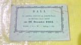 G218-I-Bilet Bal vechi 1864-Sasii romani din Reghin Ardeal
