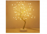 Copacel decorativ cu Lumini LED cu ramuri reglabile, alb cald, 108 LED-uri - RESIGILAT