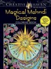 Creative Haven Magical Mehndi Designs Coloring Book: Striking Patterns on a Dramatic Black Background