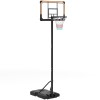 SPORTNOW Stativ de baschet reglabil 182-213 cm, rezistent intemperii, cu roti, cadru otel