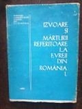 Izvoare si marturii referitoare la evreii din Romania (vol. I)