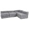 vidaXL Canapea modulară 4 pcs Gri deschis 70 x 70 x 56 cm țesătură 3315108