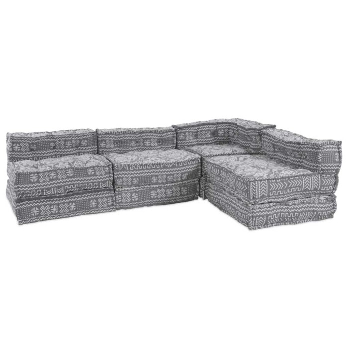 vidaXL Pernă 4 pcs Gri deschis 70 x 70 x 54 cm Poliester