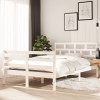 VidaXL Cadru de pat, alb, 120x200 cm, lemn masiv de pin 3101279