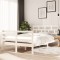 vidaXL Cadru de pat, alb, 120x200 cm, lemn masiv de pin 3101279