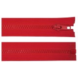 Fermoar plastic detasabil Crisalida, lungime 65 cm, Rosu