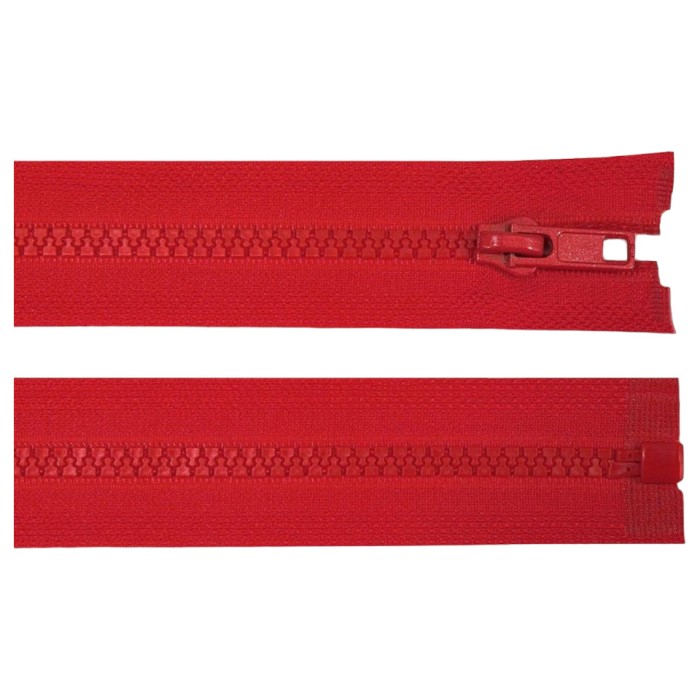 Fermoar plastic detasabil, lungime 50 cm, Rosu