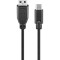 Cablu USB 2.0 tata la USB Type C tata 0.5m negru Goobay