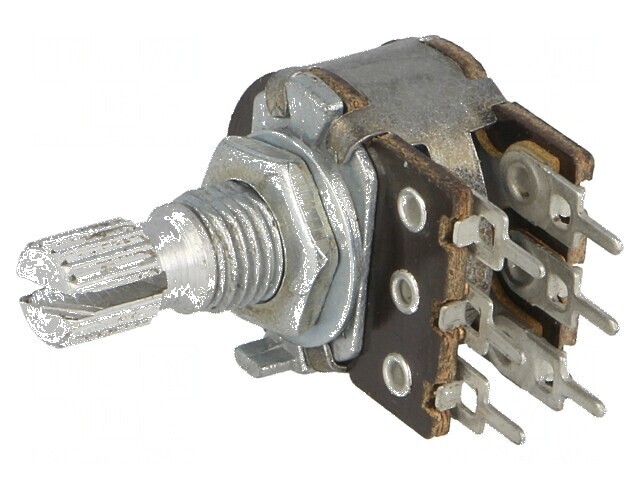 Poten&Aring;&pound;iometru axial 2,2k&Icirc;&copy; 100mW &Acirc;&plusmn;20% 6mm pentru PCB