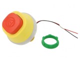Comutator de Siguranță cu LED Roșu 24V IP66 22mm