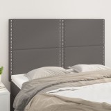 vidaXL Tăblii de pat, 4 buc, gri, 72x5x78/88 cm, piele ecologică