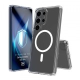 Husa MagSafe pentru Samsung Galaxy S25 Ultra S938, 3MK, Armor MagCase, Transparenta
