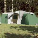 vidaXL Cort de camping 12 persoane, verde, 840x720x200 cm, tafta 185T