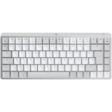 Tastatura Wireless Logitech MX Mechanical Perfomance Mini for Mac, Iluminata, Silentioasa, USB, BT, US INT, Pale Grey