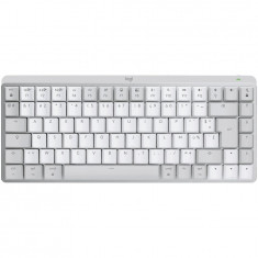 Tastatura Wireless Logitech MX Mechanical Perfomance Mini for Mac, Iluminata, Silentioasa, USB, BT, US INT, Pale Grey