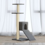 VidaXL Ansamblu pisici, st&acirc;lpi din funie sisal, gri deschis, 92 cm