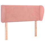 Cumpara ieftin Tablie de pat cu aripioare roz 103x23x78/88 cm catifea